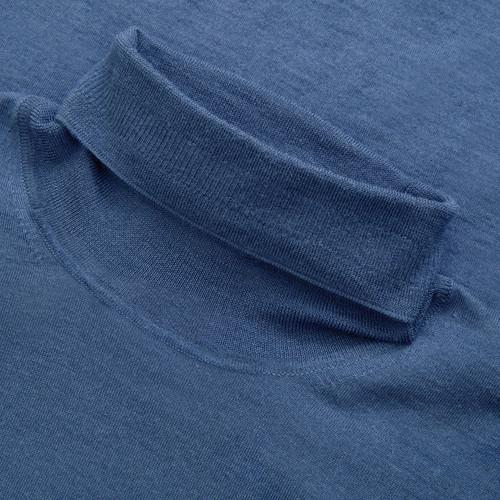 Classical smoke blue turtle neck sweater,fine weaving Classical smoke blue turtle neck sweater,fine weaving