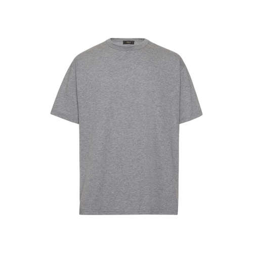 T-shirt gris, broderie "ZILLI Lettering", motif imprimé "Sculptural landscapes".