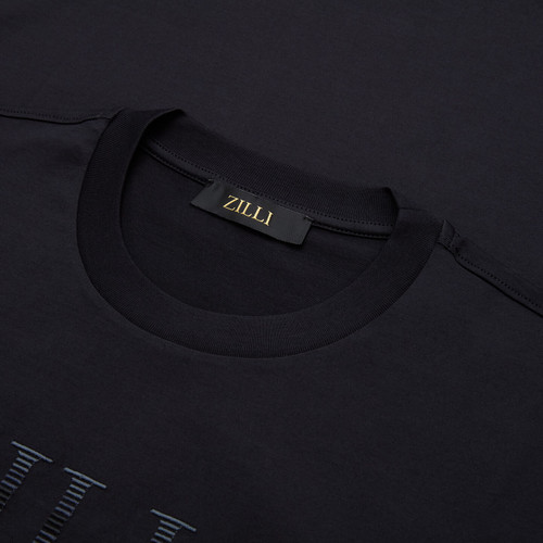 BlackT-shirt, « ZILLI Shade » embroidery BlackT-shirt, « ZILLI Shade » embroidery