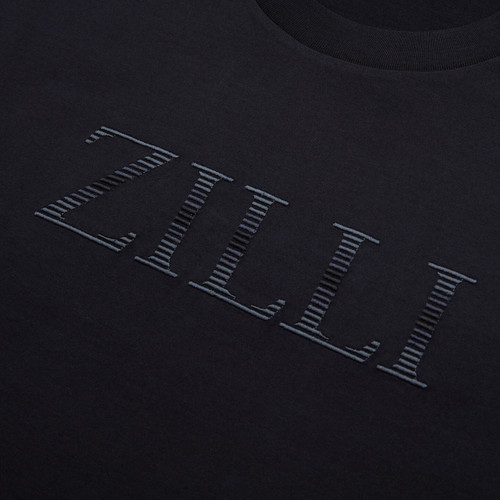 T-shirt noir, broderie " ZILLI Shade