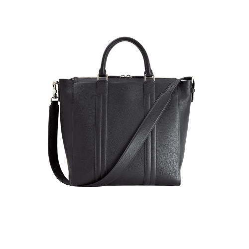 Black zippered travel bag with shoulder strap, medium 'Travel Weekender' model