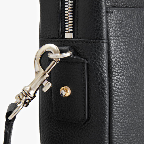 Black briefcase with shoulder strap, 'Travel Weekender'