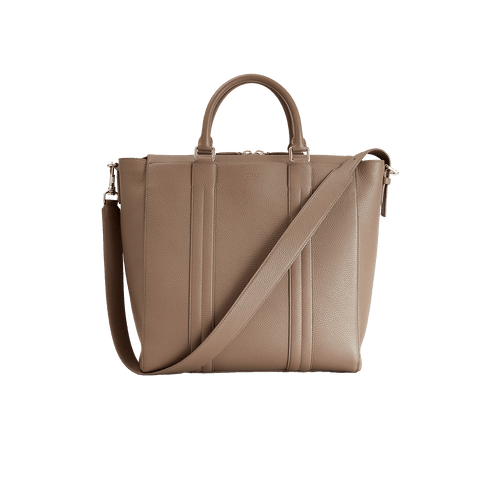 Clay zippered travel bag with shoulder strap, medium 'Travel Weekender' model