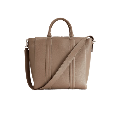 Clay zippered travel bag with shoulder strap, medium 'Travel Weekender' model