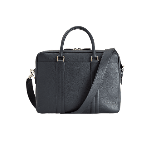 Blue Navy briefcase with shoulder strap, 'Travel Weekender'