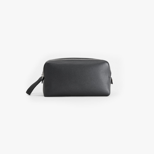Black double zippered beauty case, "Travel Weekender" 