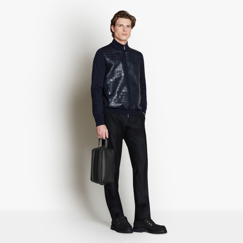 Black double zippered beauty case, "Travel Weekender" 