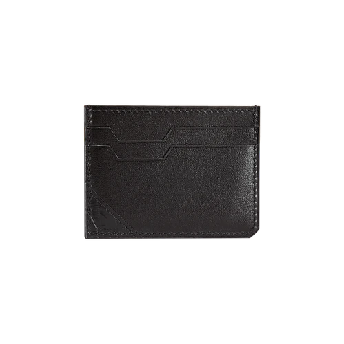 Black box calfskin and alligator CC5 credit card holder
