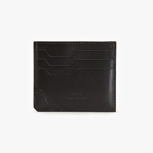 Black box calfskin and crocodile CC7 credit card holder Black box calfskin and crocodile CC7 credit card holder