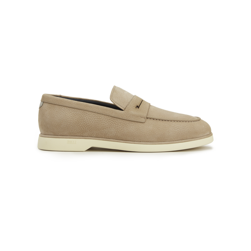 Taupe moccasins, "Laser Z" 
