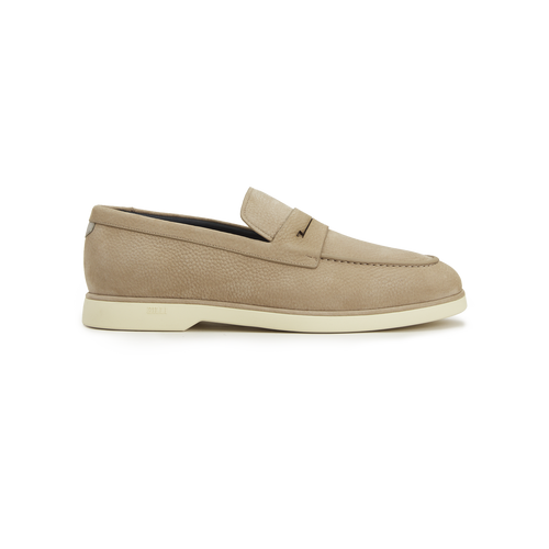 Taupe moccasins, "Laser Z" 