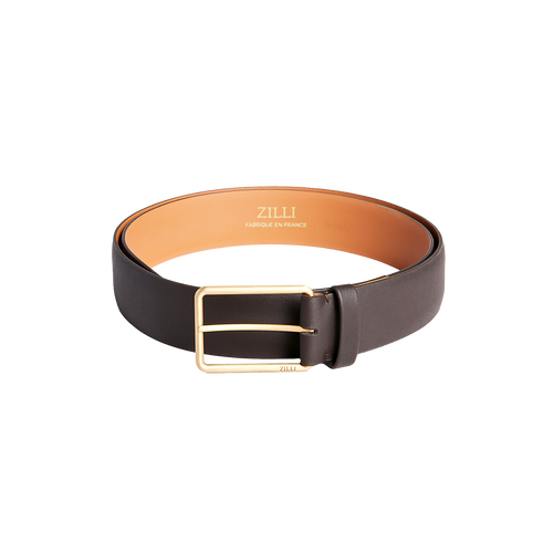 Brown belt, 35 mm, "Simple Wire" buckle
