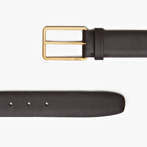 Brown belt, 35 mm, "Simple Wire" buckle