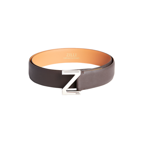 Brown belt, 35mm, "Zed" buckle