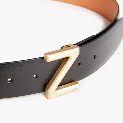 Black belt, 35mm, "Zed" buckle