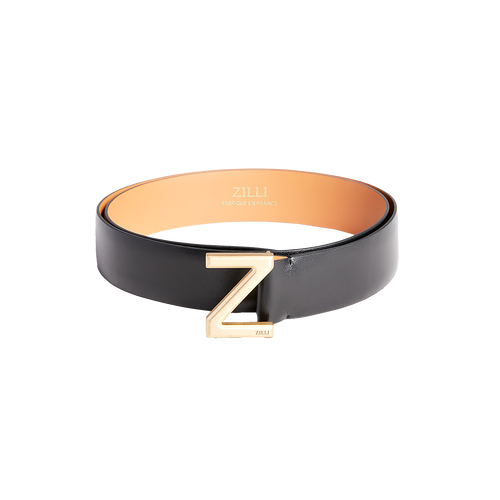 Black belt, 35mm, "Zed" buckle