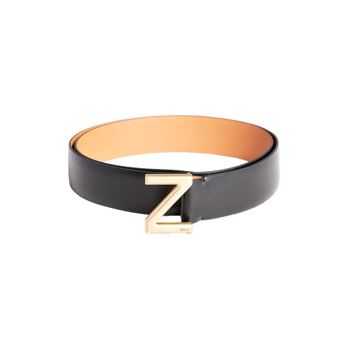 Black belt, 35mm, "Zed" buckle Black belt, 35mm, "Zed" buckle