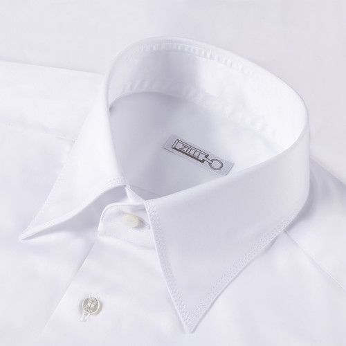 White formal shirt, triple stitching