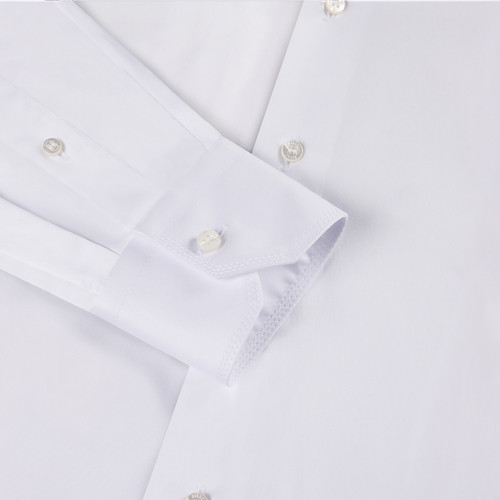 White formal shirt, triple stitching