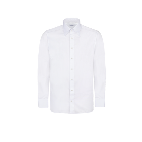 White formal shirt, triple stitching