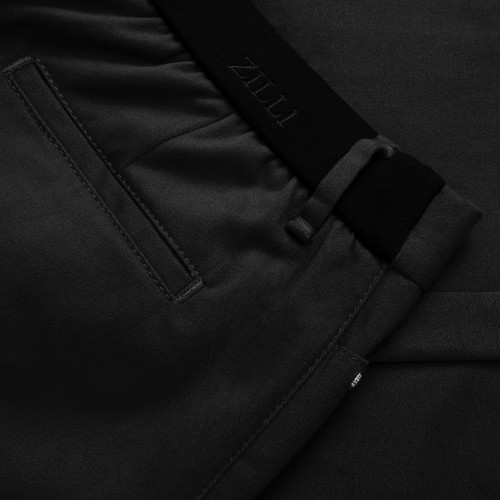 Black knit pants, "Zilli Letters"