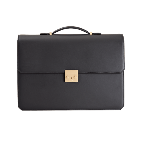 Black double compartment classic briefcase Black double compartment classic briefcase
