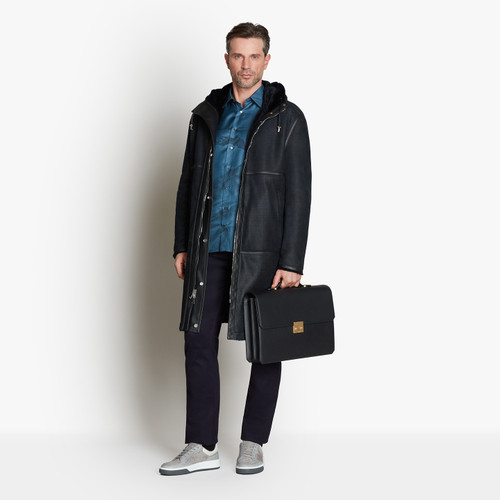 Black double compartment classic briefcase Black double compartment classic briefcase