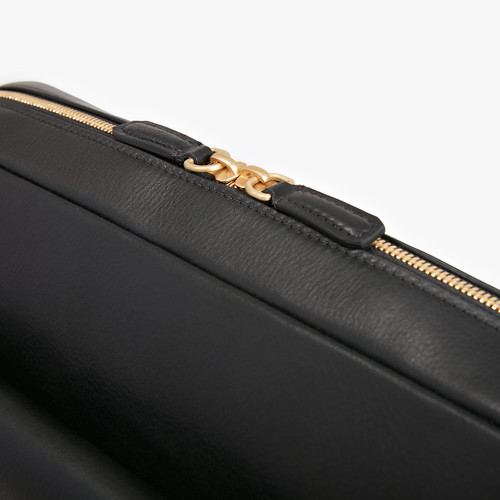 Black navy shopping bag, with shoulder strap