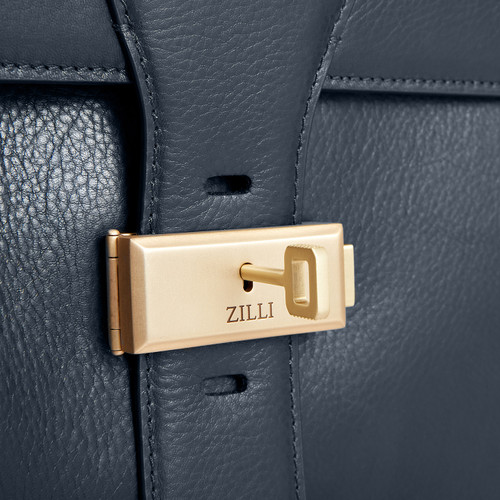 Blue navy shopping bag, with shoulder strap