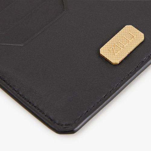 Black calfskin CC7 credit card holder