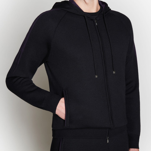 Black Jogging suit, "Four Stripes"