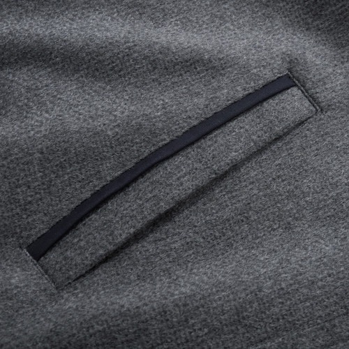 Smoke grey check quilted parka