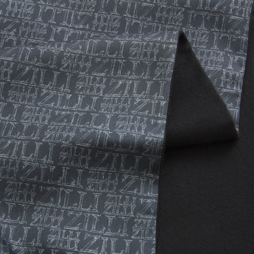 Black Qaeter fringed scarf, "Northern Lights"