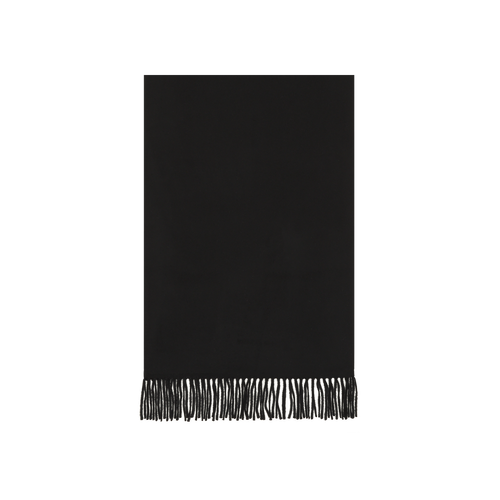 Black Qaeter fringed scarf, "Northern Lights"