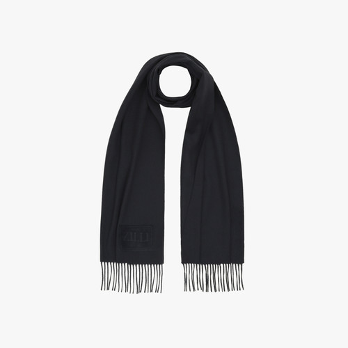 Dark navy Qaeter fringed scarf