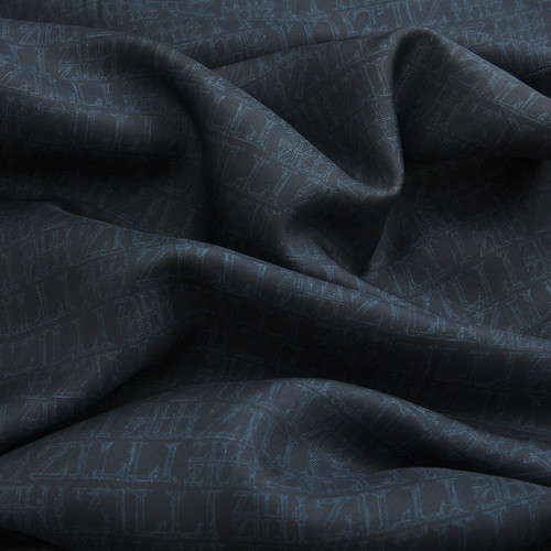 Dark navy Qaeter fringed scarf, "Northern Lights"