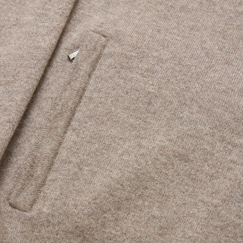 Taupe sweater, "Contrast Band"