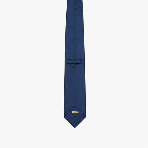 Navy blue classical tie, width 8 cm
