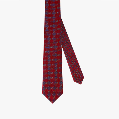 Cravate bourguignonne, motif "géométrique Cravate bourguignonne, motif "géométrique