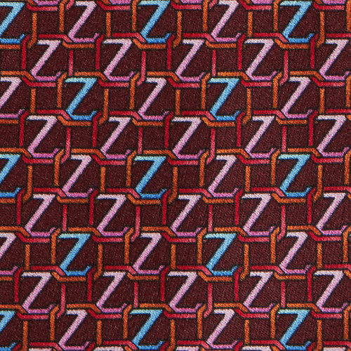 Burgundy tie, "Z" motifs Burgundy tie, "Z" motifs