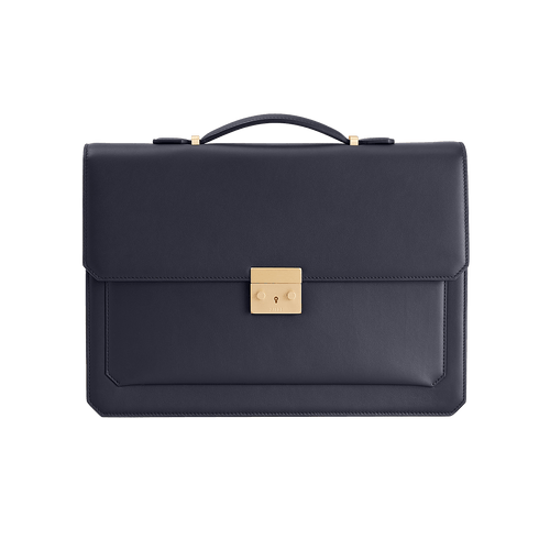 Navy blue classic briefcase