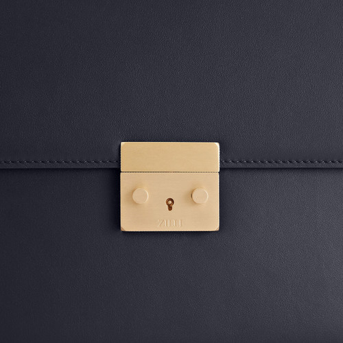 Navy blue classic briefcase