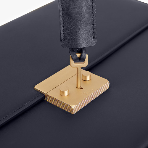 Navy blue classic briefcase