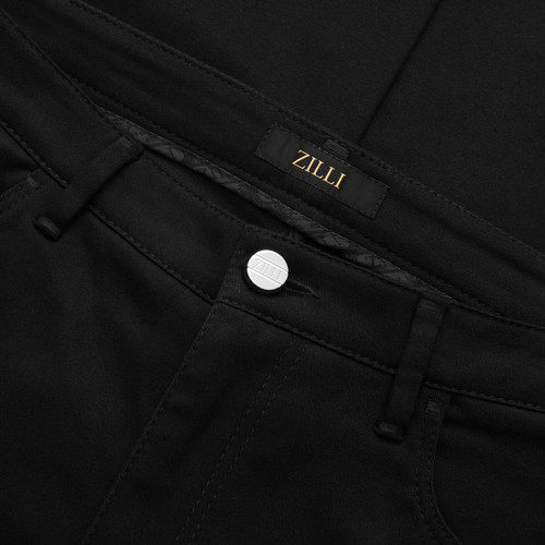 Black trousers, slim fit, ZILLI "Letters"