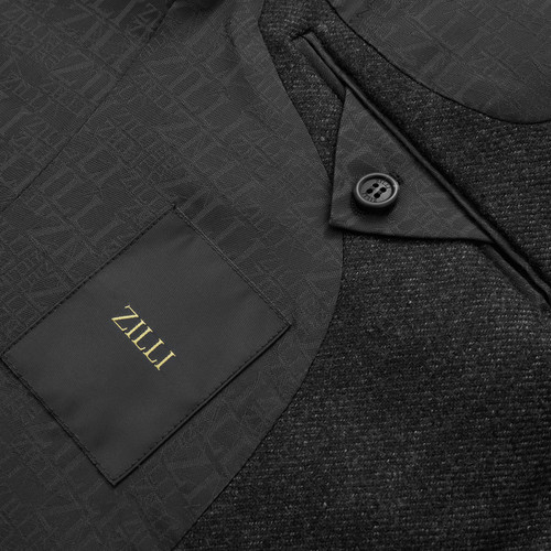 Black "London" Jacket, whole lined, three buttons