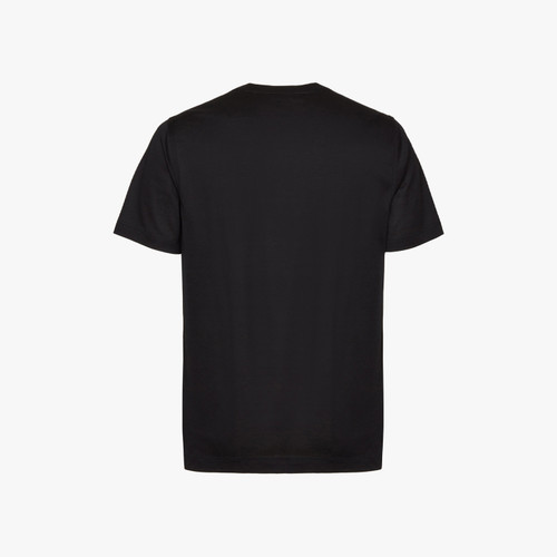 Jersey black T-shirt, « ZILLI Lettering» embroidery