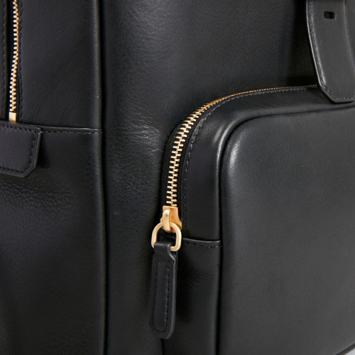 Contemporary business backpack, flap opening