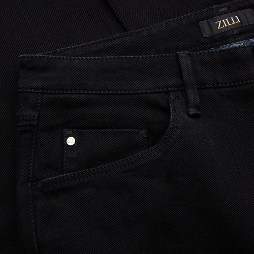 Black jeans "denim stretch", 5 pockets, slim fit
