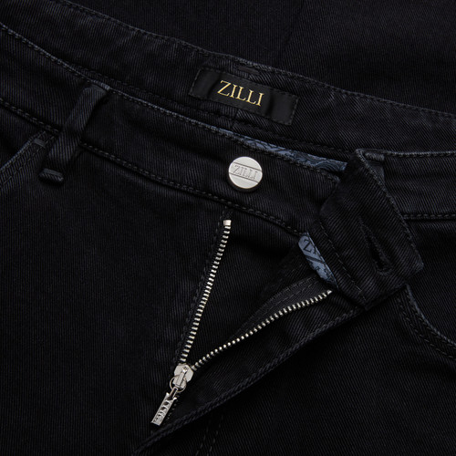 Jean gris anthracite "denim stretch", 5 poches, coupe slim