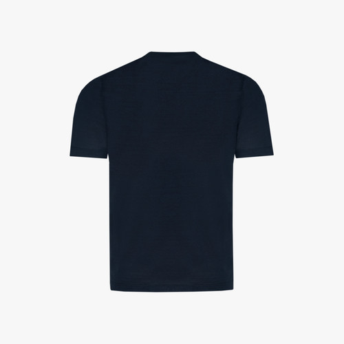 Jersey navy T-shirt, « ZILLI Lettering» embroidery